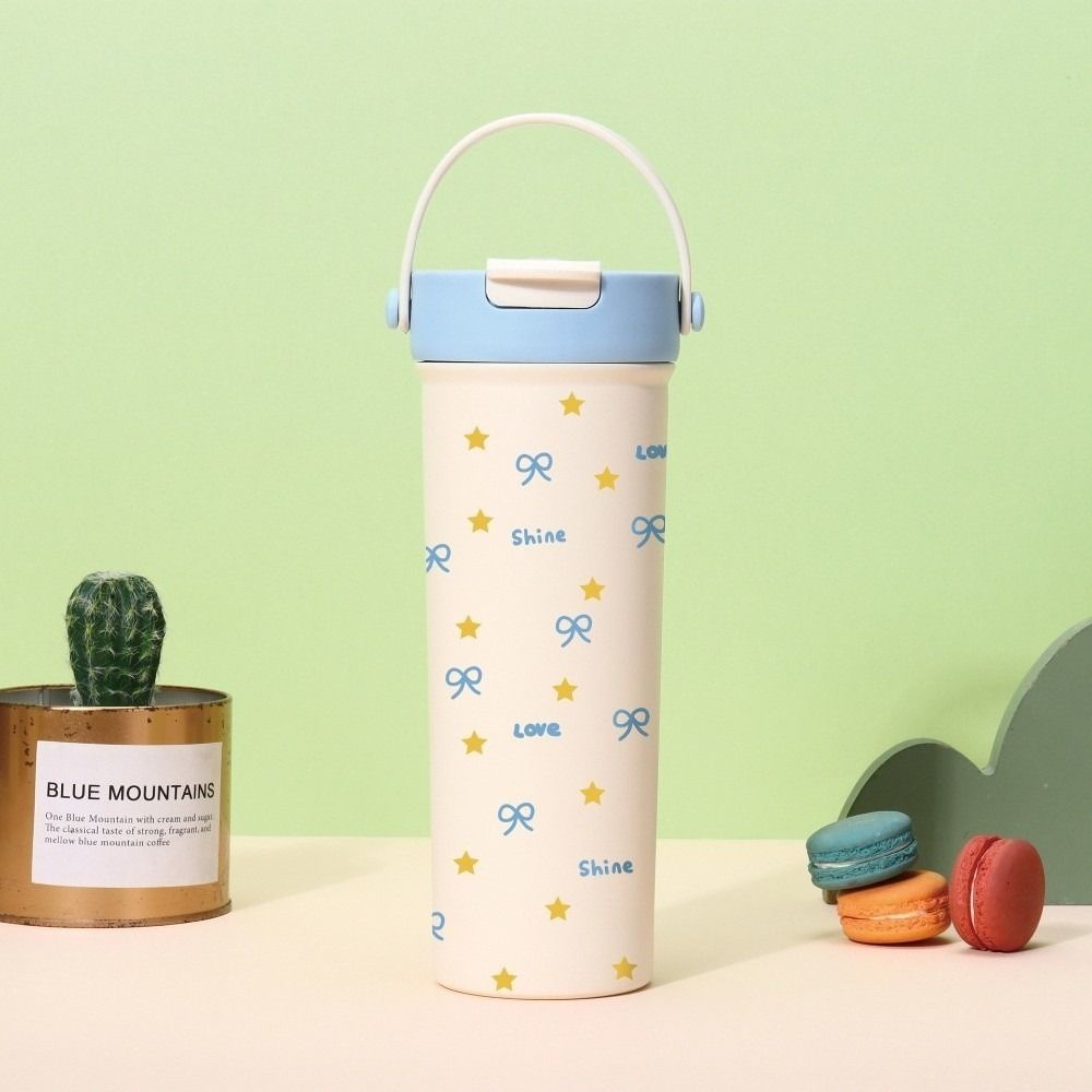 Bowknot Insulated Cup Stainless Steel Thermal Car Coffee Cup New Water Bottle  Travel
