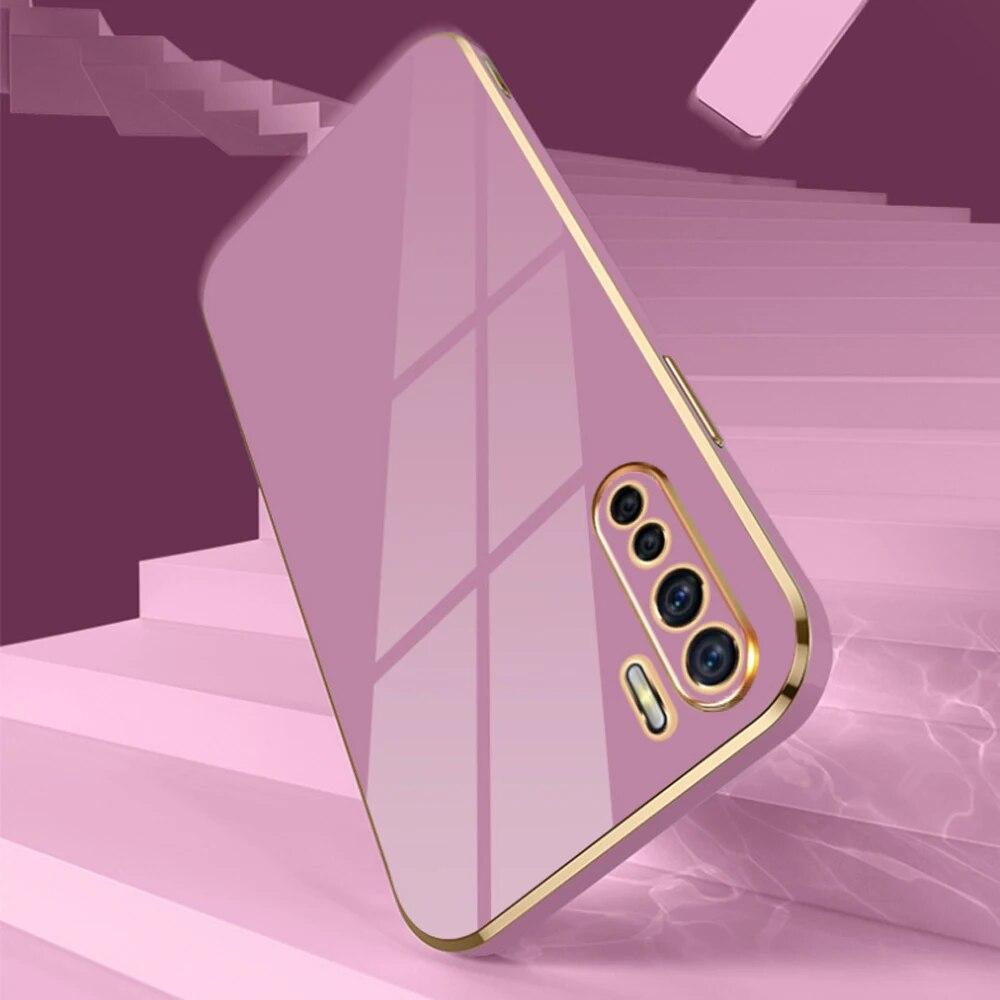 Чехол для OPPO A91, чехол для телефона Oppo A91, CPH2001, CPH2021, роскошный противоударный силиконовый чехол с квадратным покрытием, чехлы для задней панели oppo a91