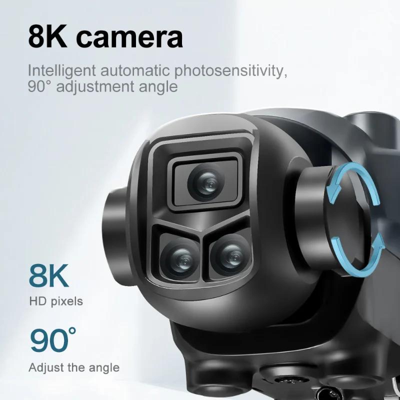New V98 Drone 8K Aerial HD Profesional Dual-camera Helicopter Optical Flow GPS Positioning Avoidance Bushless Motor Drone