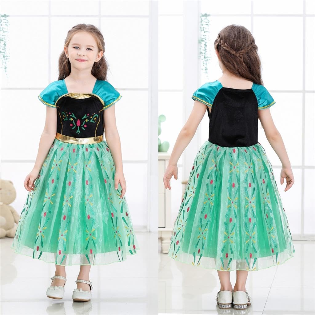 Dressy Daisy Toddler Anna Princess Coronation Snow Queen Dress with Halloween Sizes Years Old Girls' Costume, Cosplay, Skirt, Costume, 2-3