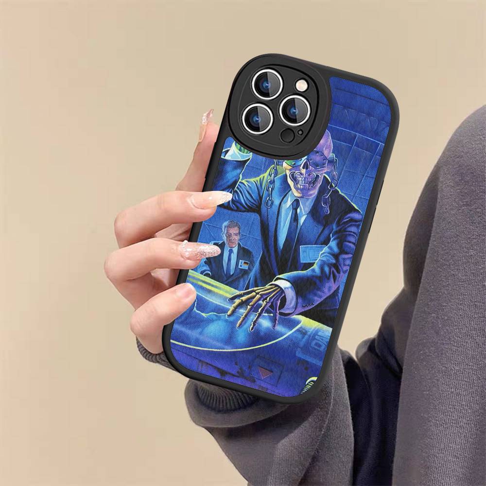 Чехол для телефона M-Megadeth Логотип Для IPhone 16 15 14 13 12 11 Pro Max Plus Кожаный Ударопрочный Чехол