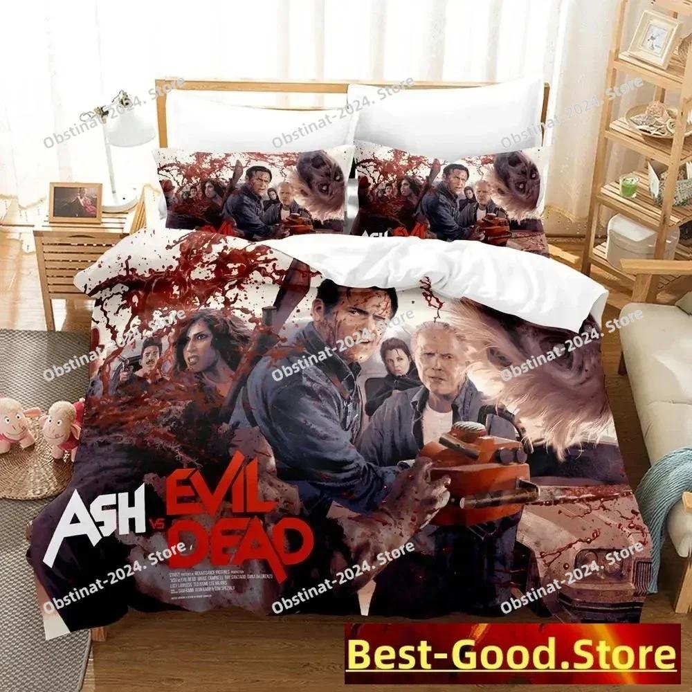 Набор постельного белья Ash VS Evil Dead Односпальный Твин Печатный Комплект для кровати с наволочкой Пододеяльник Мягкий Односпальный Двуспальный Queen King Размер
