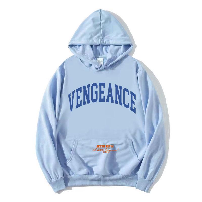 A LITTLE VENGEANCE Jessie Reyez Hoodies Men Women Vintage Curved Font Pullover Hooded Sweatshirt Long Sleeve Casual Streetwear