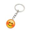 Smiley Face Metal Keychain Pendant - Cute Car Bag Ornament Gift