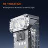 Mini Keychain Flashlight 90°Rotation EDC Light Portable Rechargeable Work Emergency UV Torch Bright Outdoor Camping Lantern