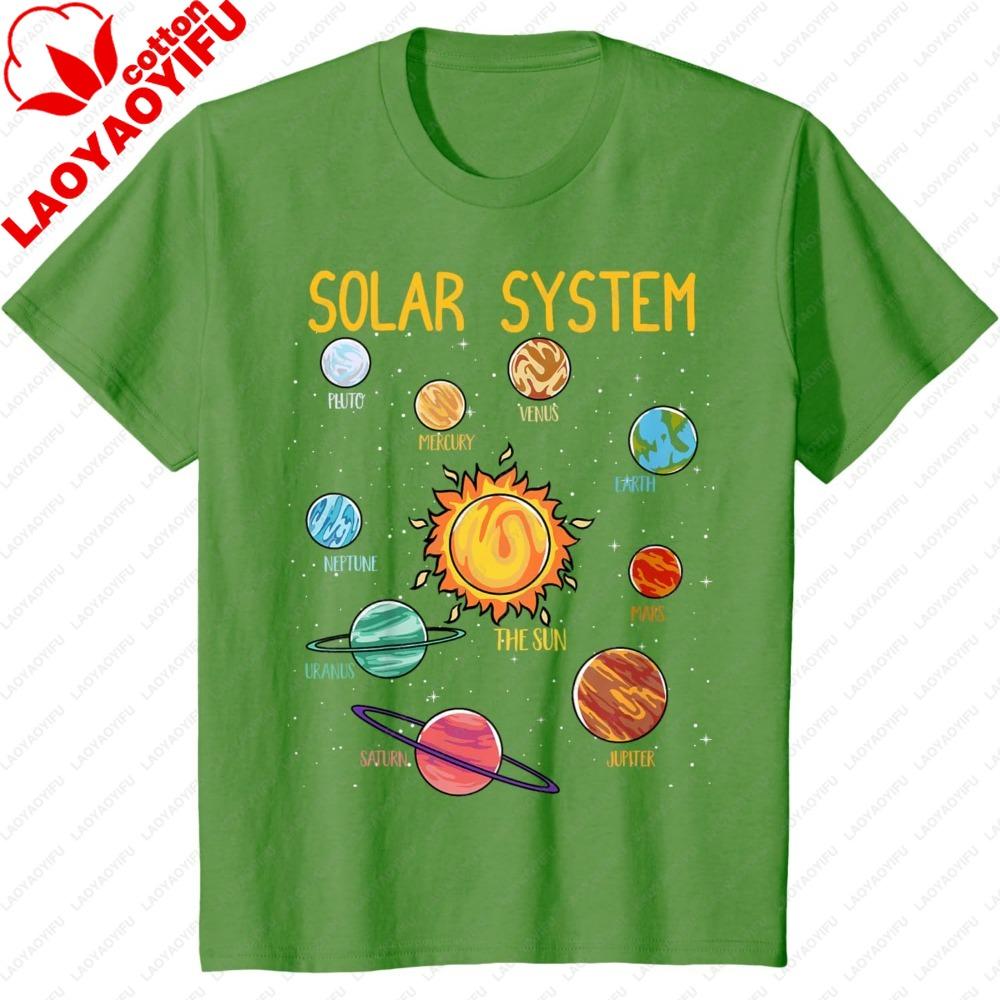 Solar System Planets Science Spacetshirt Unisex Clothing Harajuku Streetwear Camisetas
