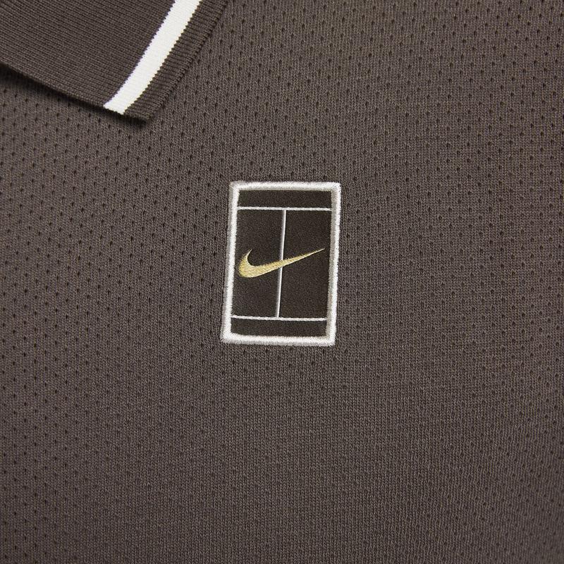 Nike Футболка-поло с коротким рукавом и логотипом Heritage, дышащая, мужская, барочная, коричневая FQ2102-237