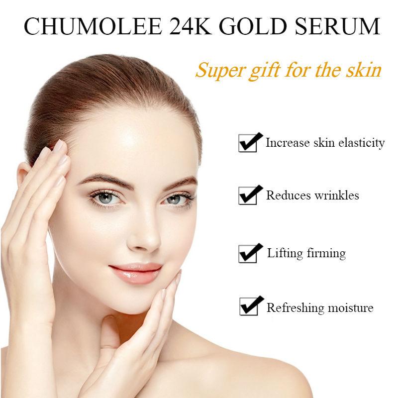 2 шт. 24-каратного золота сыворотка для лица с гиалуроновой кислотой, увлажняющая, укрепляющая, питающая, против старения, эссенция против морщин