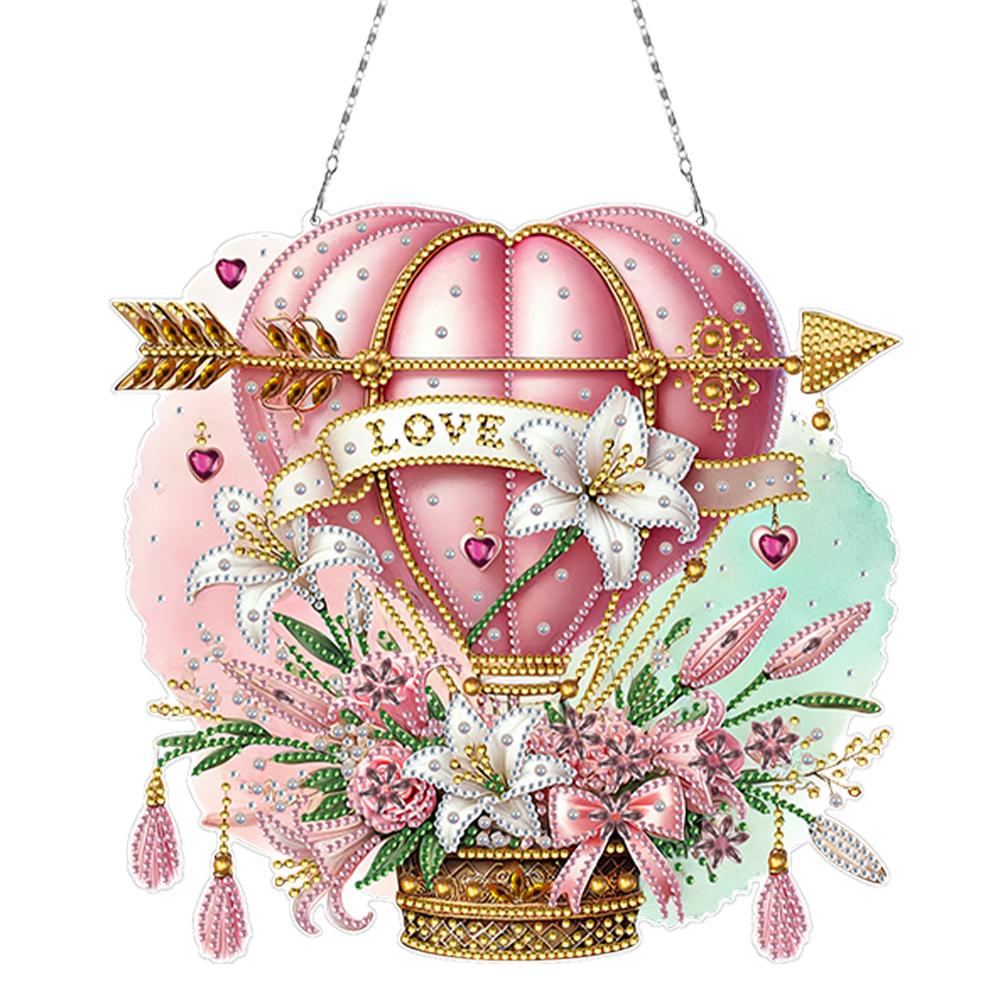 Diamond Painting Ornaments Acrylic Special Shape Mushroom Hut Rhinestone Diamond Art Pendants Diamond Painting Hanging Pendant