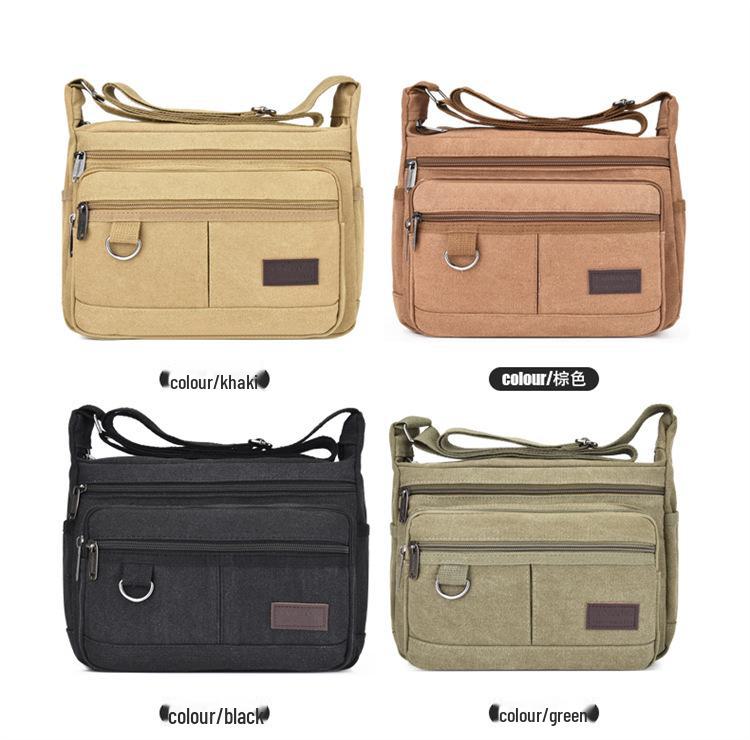 Дышащая износостойкая сумка-мессенджер из парусины — компактная и повседневная