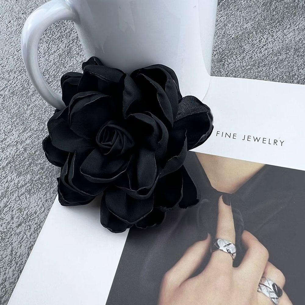 Тканевые аксессуары ручной работы, большая брошь с цветком, костюм, свитер, булавка для пальто, брошь из ткани, художественные булавки для лацканов