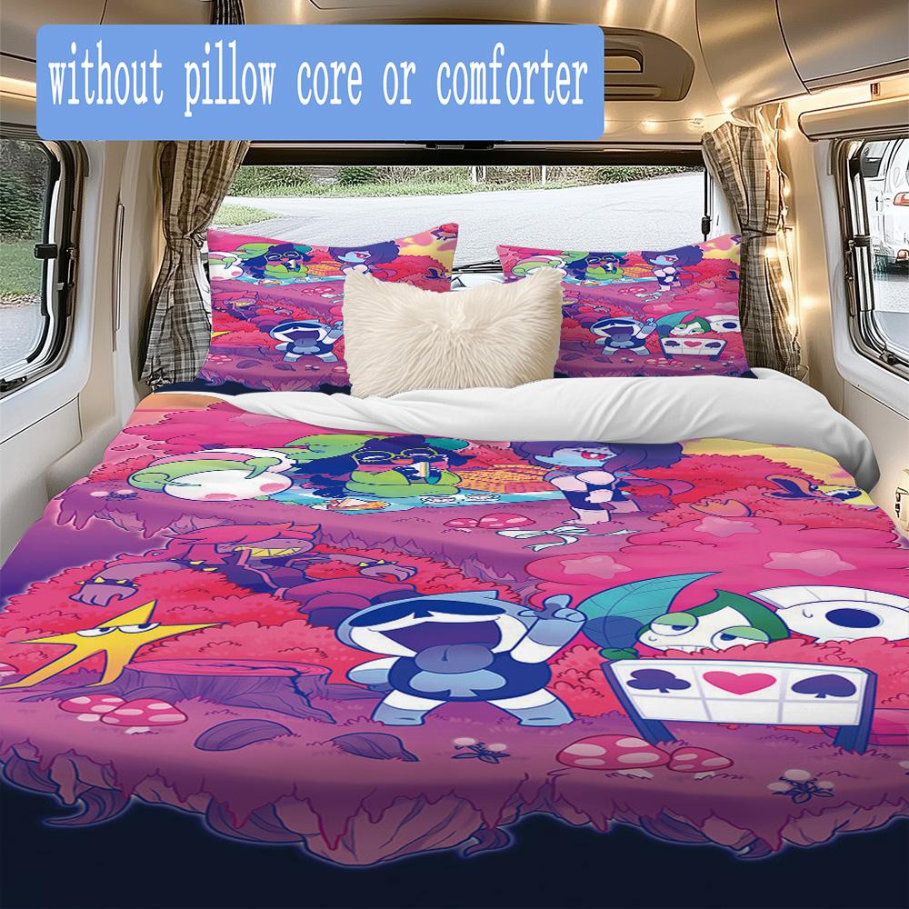 Deltarune Pattern Bedding,Quilt Set Quilt Cover Pillowcase Home Birthday Gift (1*duvet cover+2*pillowcase,without core)XSJT0917124