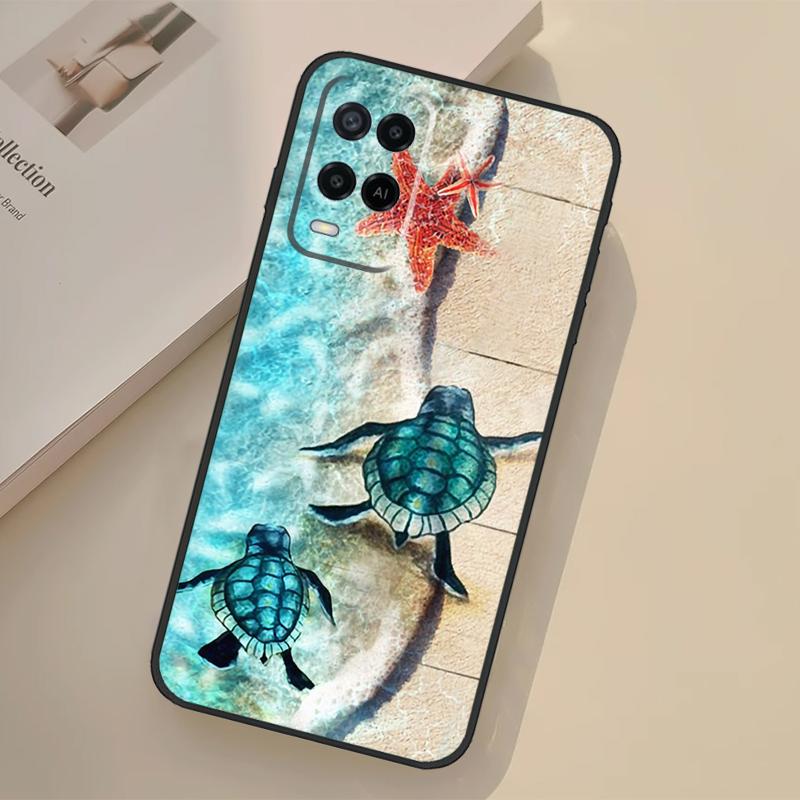 Чехол 'Морская Черепаха Бирюзовый Океанская Жизнь' для Oppo A76 A96 A16 A17 A18 A60 A80 A40 A38 A58 A78 A98 A94 A74 A54 A15 A57 A77 A5 Pro