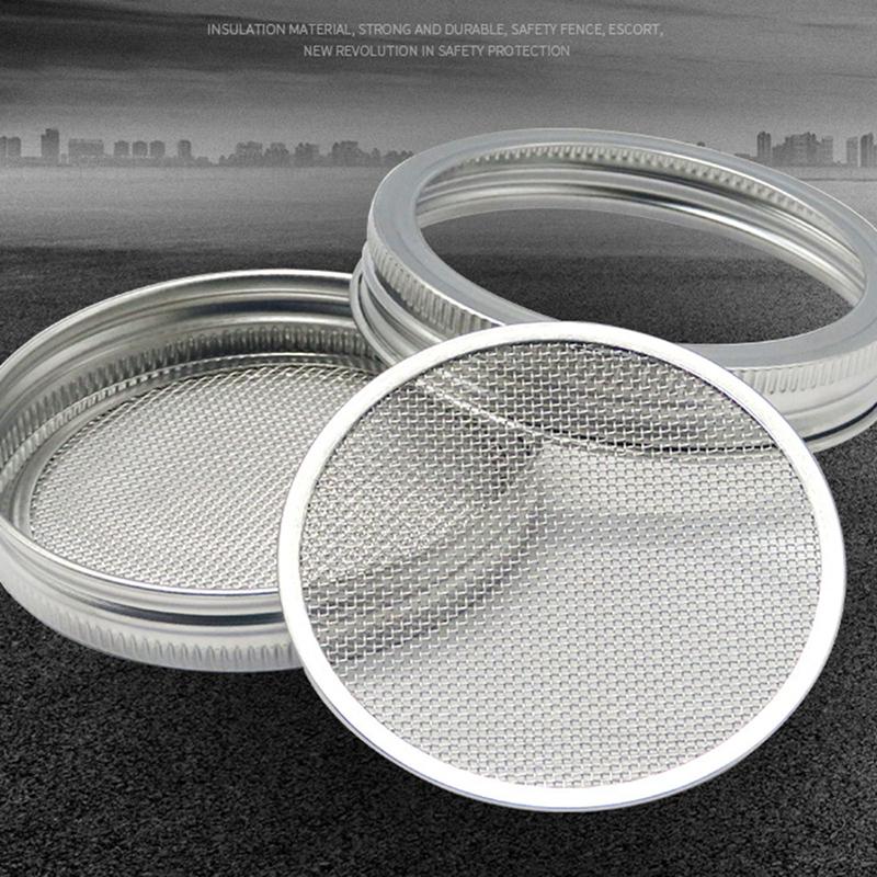 Крышки для проращивания семян из нержавеющей стали Крышка для проращивания семян Крышка для банки Мейсона с широким горлом Сетчатые фильтры Фильтры Проращиватель Растениеводство