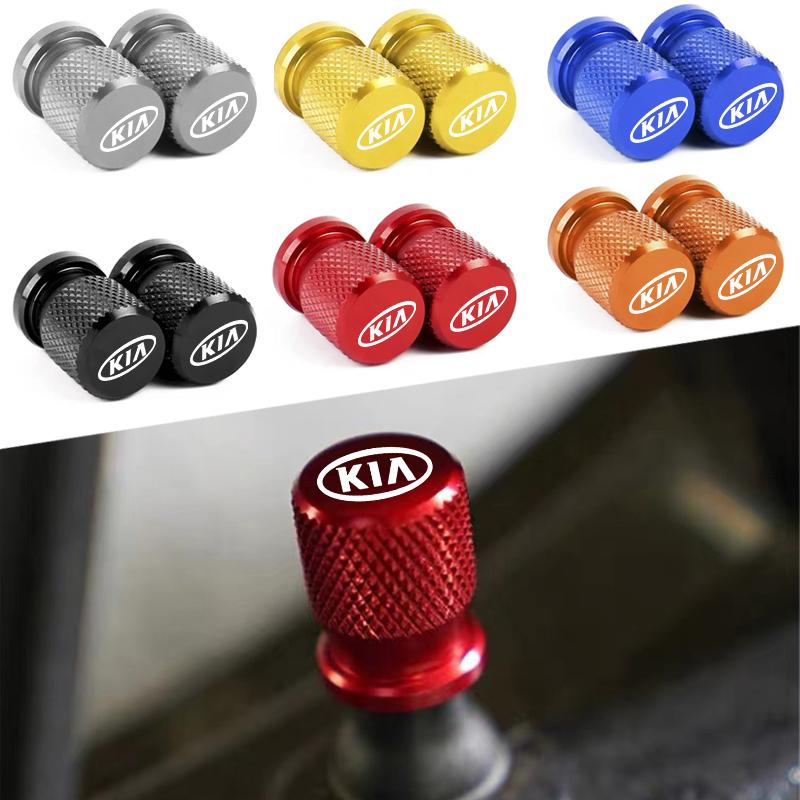 4pcs for KIA Sportage Rio Ceed Picanto K5 K9 Sorento Car Wheel Tire Valve Caps Aluminum Airtight Covers Badge Emblem styling kydf82