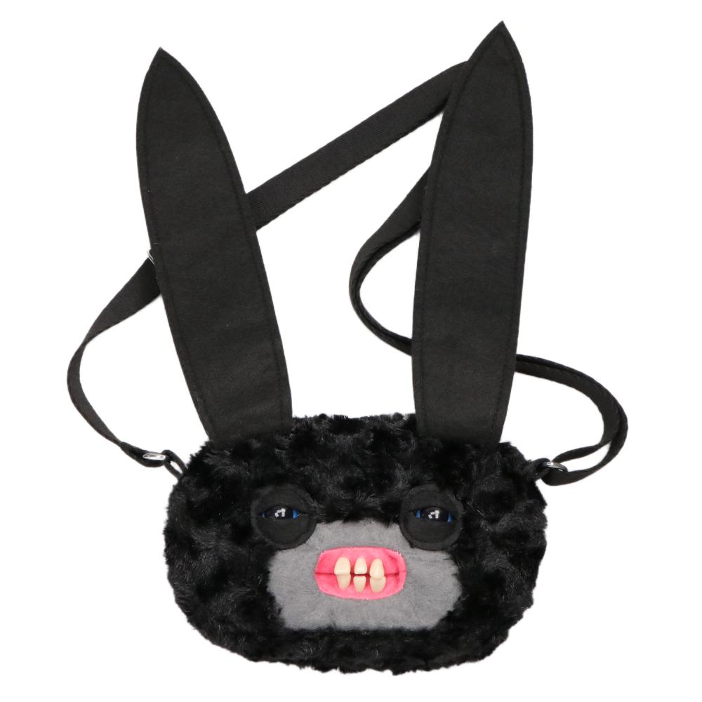 Ugly Cute Tooth Monster Plush Crossbody Bag With Chain Strap Funny Cartoon Animal Shoulder Purse For Girls