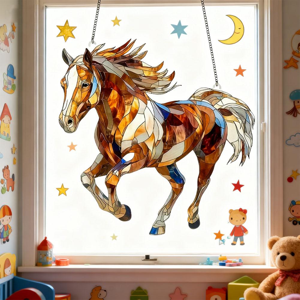 2D Horse Pendant Window Sun Capture Decoration As A Gift Decoration Pendant For Year Of The Horse Gifts