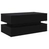 LED Coffee Table in Black Oak Look 90 x 50 x 40 cm