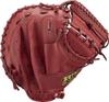 ZETT Soft Steer Baseball Bordeaux BRCB35322 Catcher's Mitt, Brown, Right-Handed Throw,