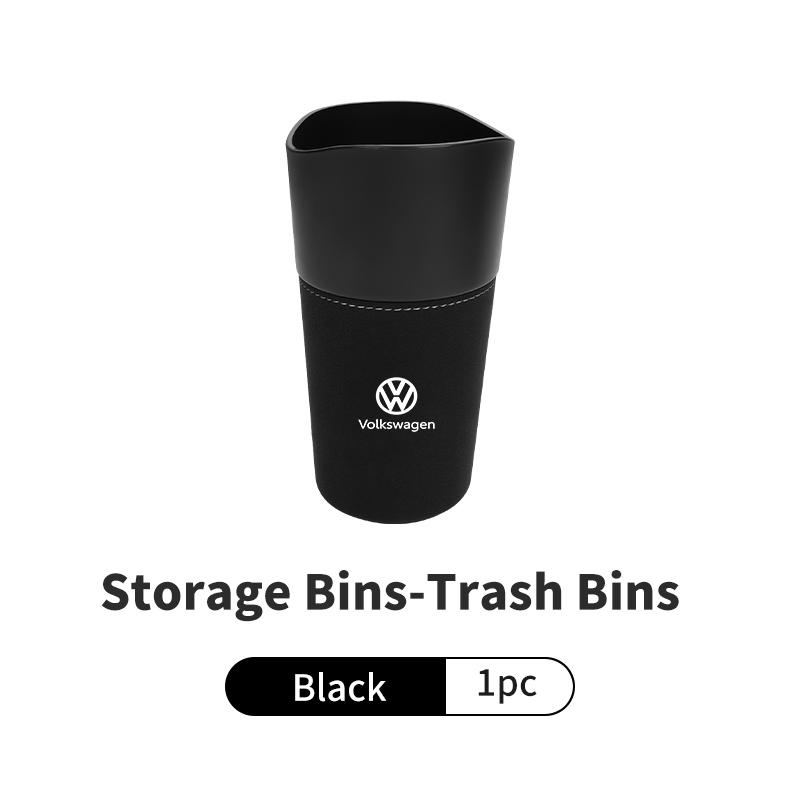 Emblems For Volkswagen VW Car Cup Shaped Trash Can Tumbled Fur Auto Storage Container Golf 4 5 6 7 Polo Jetta Sagitar Magotan Pa zf6