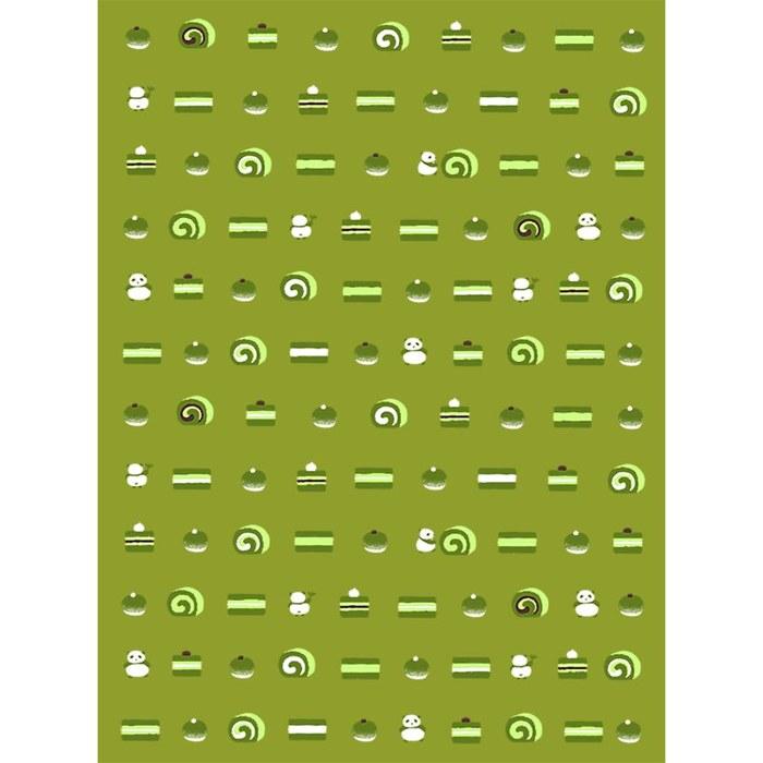 [Hamawen'y] Тэнугуи Платок Сладости Матча Зеленый Прибл.. 34 см x 43 см
