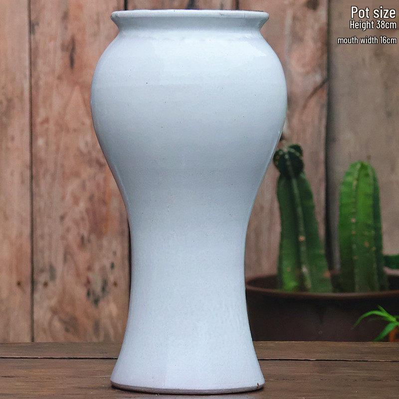 Large Wintergreen Bougainvillea Ceramic Flower Pot - Breathable, Tall Succulent & Tree Ceramic Jar