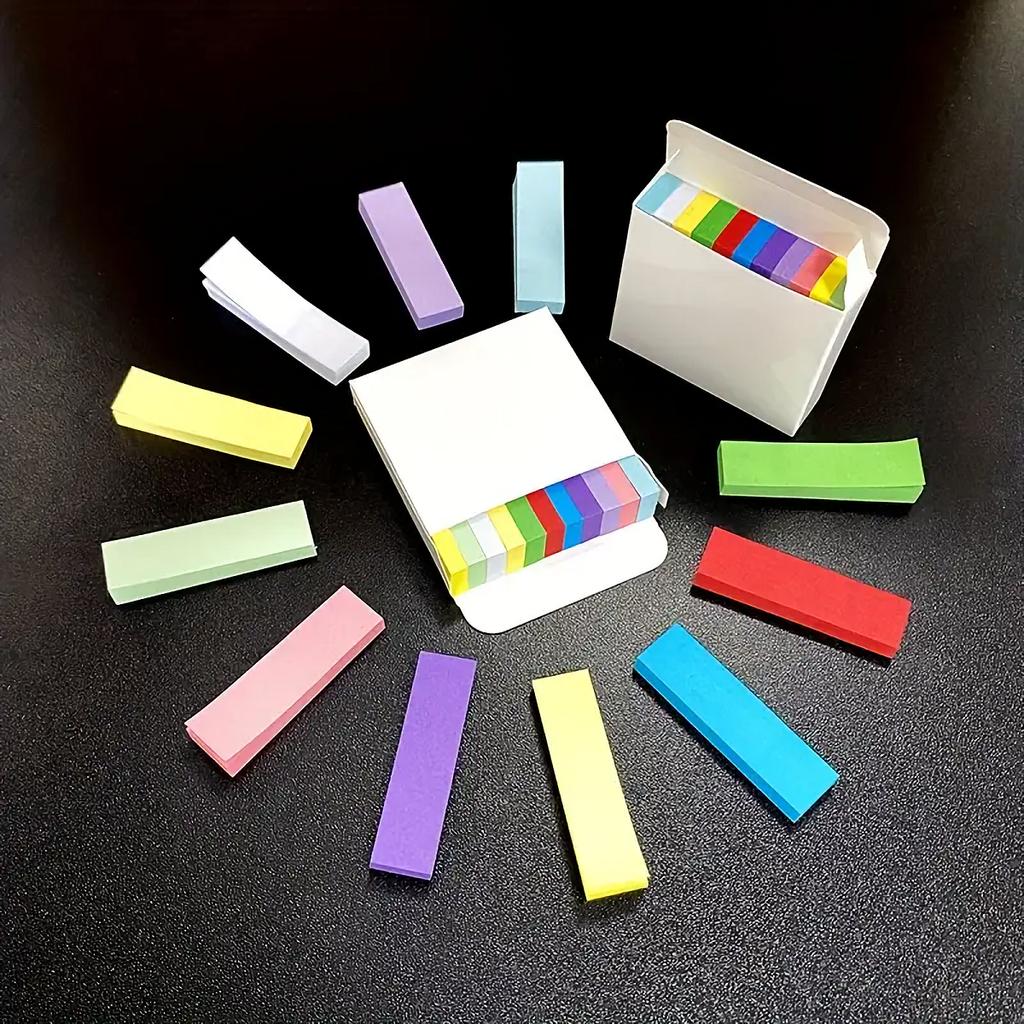 Colorful Mini Sticky Notes - 11 Assorted Colors, Self-adhesive Sticky Notes, Ideal For Students & Organizing
