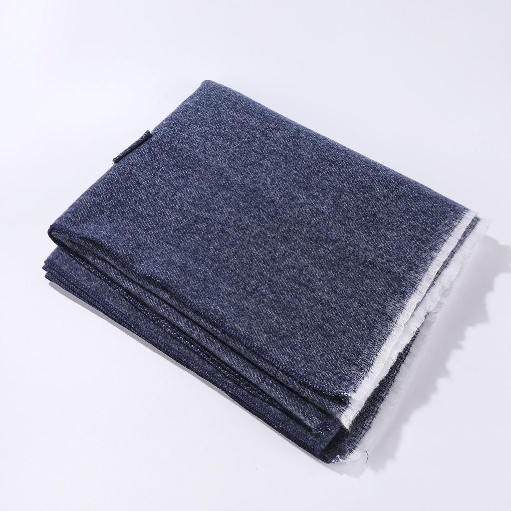 European and American Style Women's Fashion Shawl Knitted Solid Color Pashmina Split Tie Cape Autumn and Winter Warm Scarf