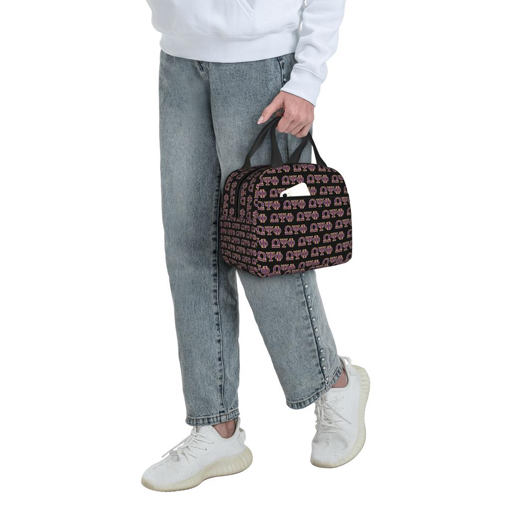 African American Psi Phi Fraternity Inc Lunch Bag Women Cooler Warm Insulated Lunch Boxes for School