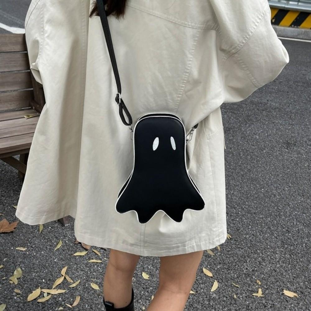 PU Leather Shoulder Bag Cartoon Crossbody Bag Cute Halloween Ghost Bag Kids Gifts