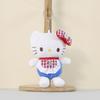 Cute Cat Stuffed Toy With Blue Apron For Home Decor And Gifts