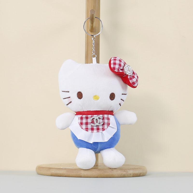 Cute Cat Stuffed Toy With Blue Apron For Home Decor And Gifts