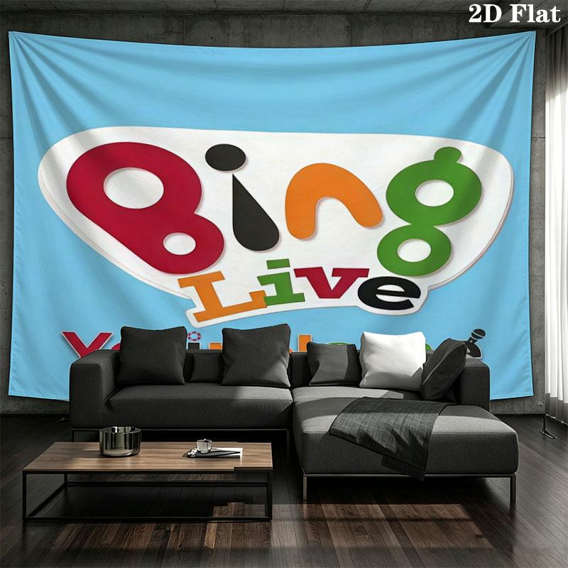 Bing Custom Name Wall Tapestry Aesthetic Wall Hanging Printed Fabric Blanket Decorative Tapestries for Bedroom Living Room Home Decor