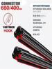 Крючковые стеклоочистители 650/400 мм (26"+16") для Hyundai Solaris/Creta, Kia Rio/K5 и Nissan Qashqai J11