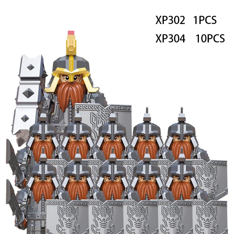 Medieval Elf Rohan Soldiers Guard Army Lotr Action Figures Mini Bricks Doll Assemble Building Blocks DIY Toys for Kid Gifts