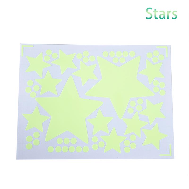 127 шт. светящаяся звезда луна сделай сам декоративная наклейка на стену ночная вечеринка светится в темноте