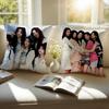Fresh Cute Korean Girl Group IILLIT Cushion Cover Pillowcase Antidustmite Invisible Zipper Short Plush Sofa Cushion