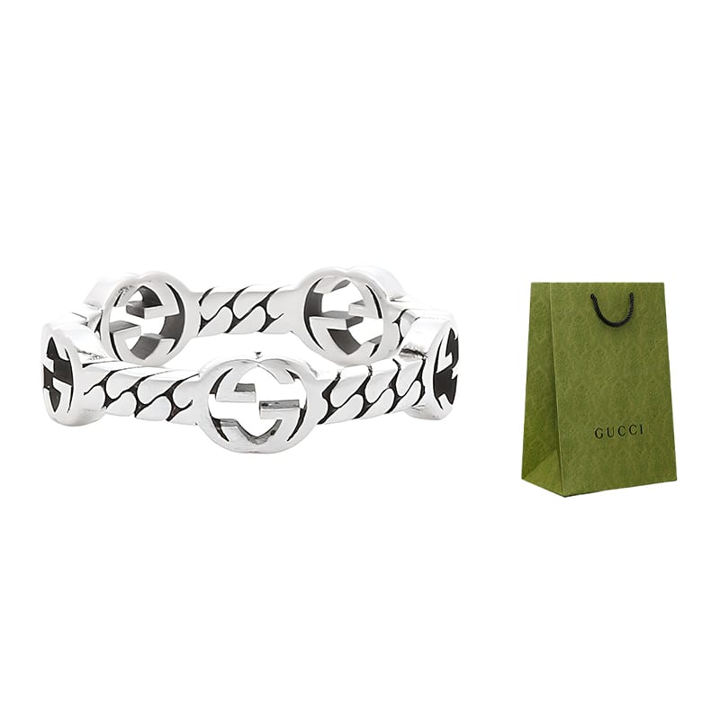GUCCI 925 Sterling Silver Rings Men's Silver 661523-J8400-0728-