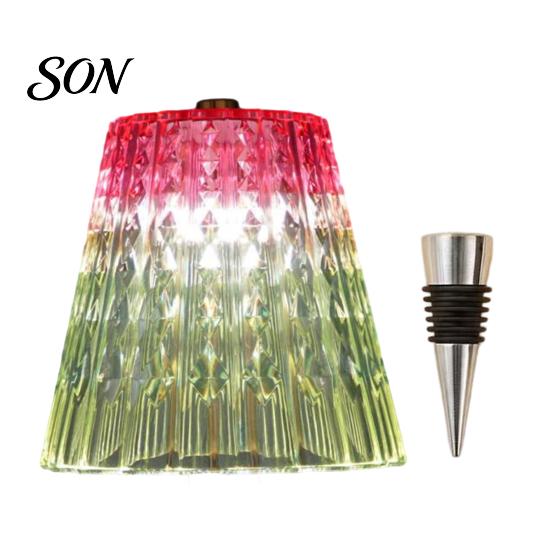 Ambient Night Light for Dining Cordless LED Wine Bottle Lamp, 3-Color Touch Control, Dimmable Acrylic Indoor Outdoor Accent Lamp