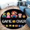 Super Mario Poster Round Area Rug Carpet Rug For Living Room Bedroom Sofa Playroom Decor Nonslip Floor Mat