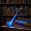 Фантастическое украшение для книжных полок, Дракон, Уголок для книжной полки, Свет, 3D-печатное украшение для полки, Огнедышащее, Декоративные книжные упоры, Основа для кабинета,