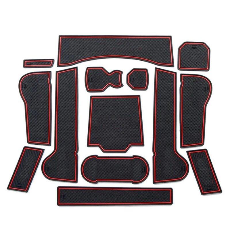 Для Volkswagen/Vw T-ROC T ROC TROC 2017 2018 подкладка для внутренних ворот, нескользящий коврик для чашки, противоскользящий коврик с дверной канавкой, 14 шт.