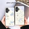 Свежий и целебный бриз Для iPhone 17 Air 16 E 15 Plus 14 Pro Max 13 12 mini 11 5 6 7 8 Plus XR XSMax SE Черный Стеклянный Чехол для Телефона
