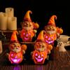 With Light Pumpkin Old Men Statue Resin Crafts Halloween Ornaments Ghost Festival