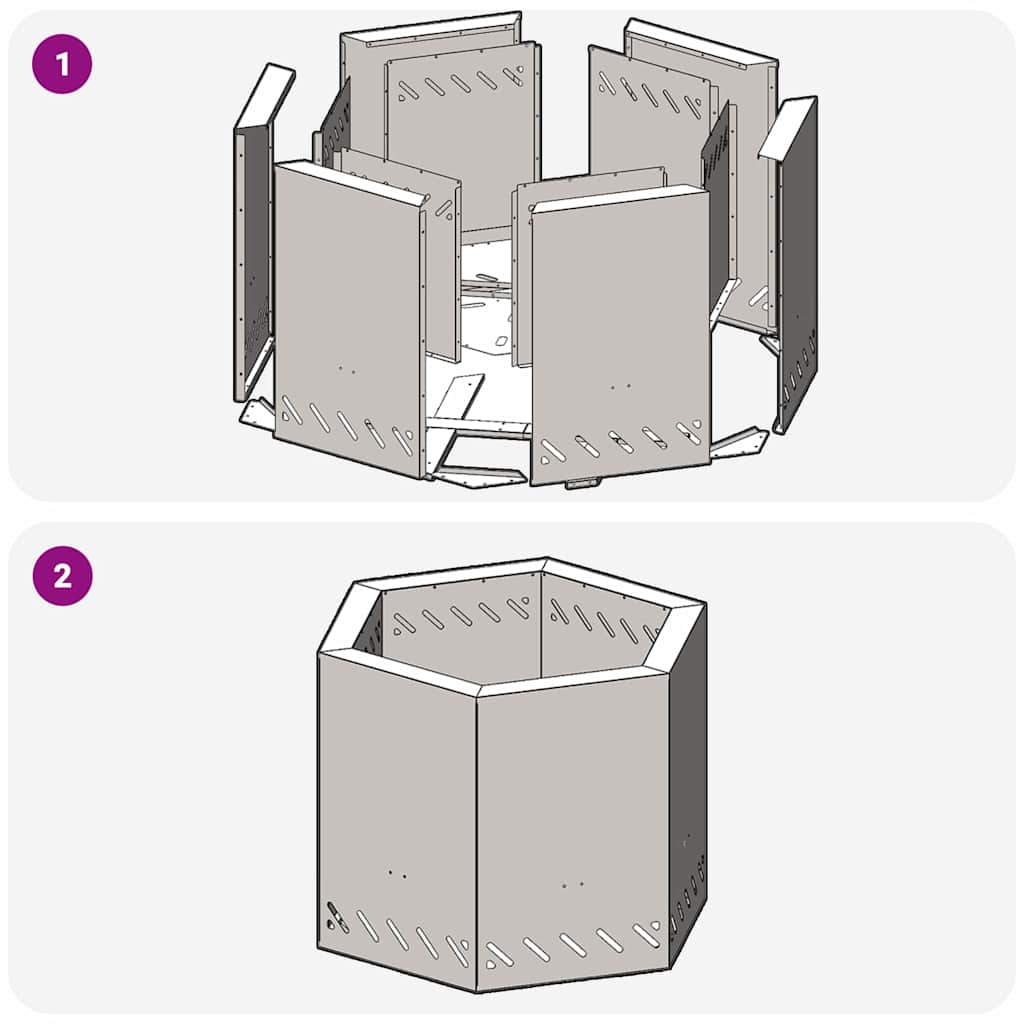 Smoke Free Fire Pit Brown 58 x 58 x 51 cm Weatherproof Steel