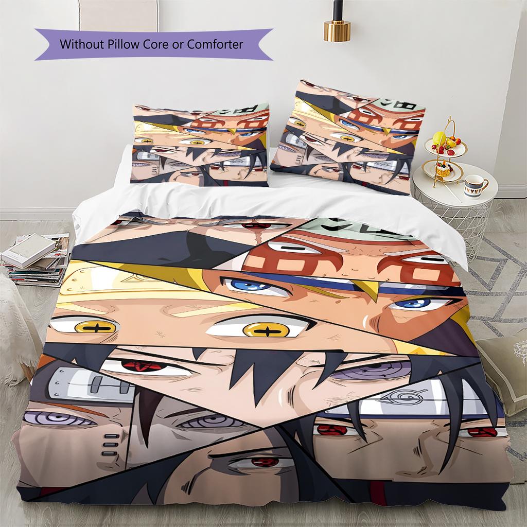 Мультяшный Узор Комплект Постельного Белья Одеяло Пододеяльник Наволочка Домашний Декор Подарок на День Рождения (1 пододеяльник + 2 наволочки, без наполнителя)