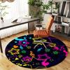 1pc Stars Music Round Chair mat Area Rug - Non-Slip, Floor Mat for Office, Bedroom, home decor Christmas Gift p0811441