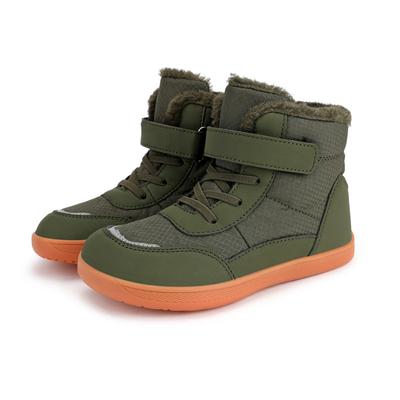 Зимняя детская обувь из плюшевой ткани, нескользящая обувь для мальчиков и девочек, резиновая подошва, модные теплые уличные ботинки