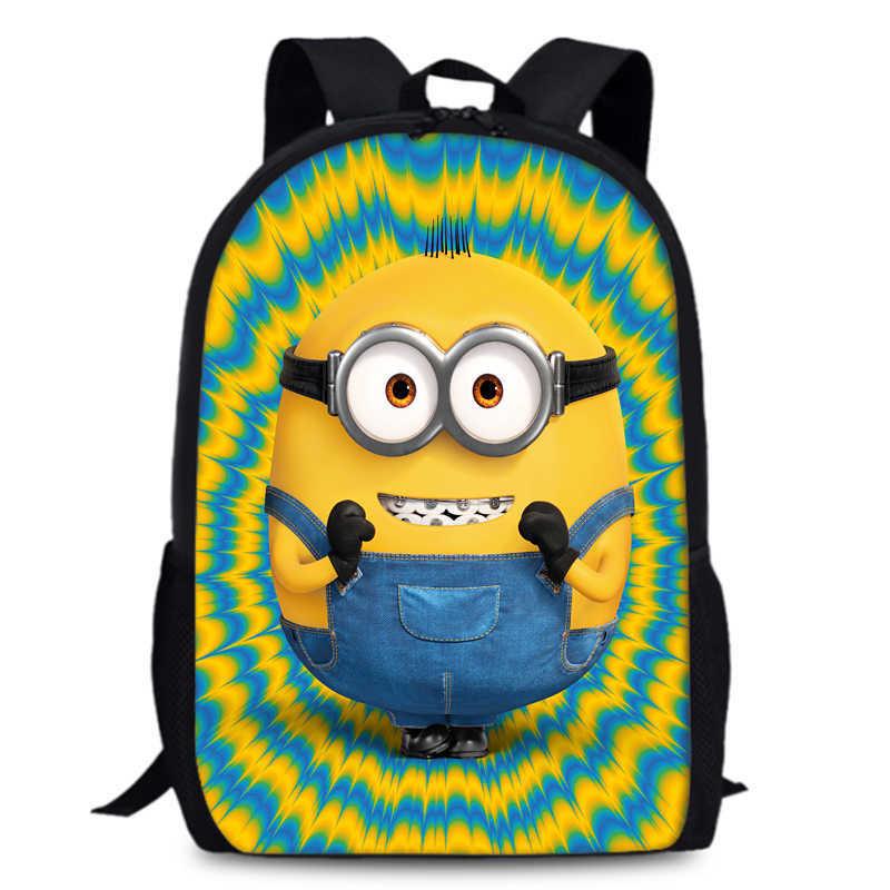 Вместительный 15-дюймовый рюкзак «Гадкий я 4» для школы, ткань Оксфорд, дышащий