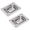 2 шт. Врезная ручка-скоба 316 нержавеющая сталь Утопленная кольцевая ручка для лодок яхт 2,98x2,24x0,31 дюйма